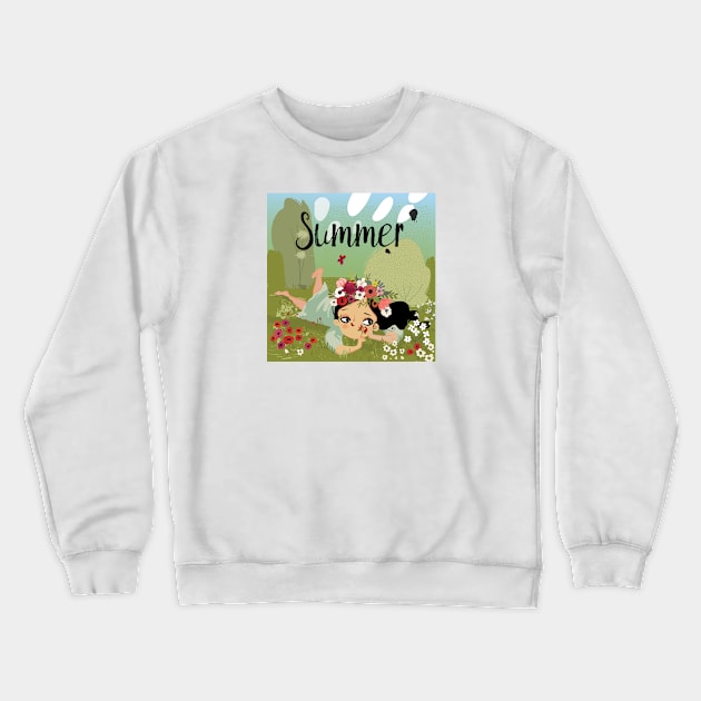 Summer Beauty Crewneck Sweatshirt by EveFarb